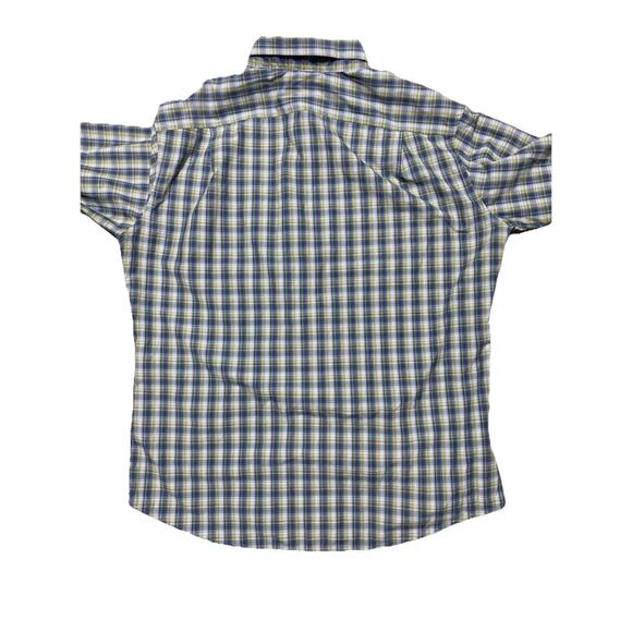Eddie Bauer Shirt Mens Large Blue Travex Classic Fit Plaid Outdoors Gorpcore - Picture 2 of 8